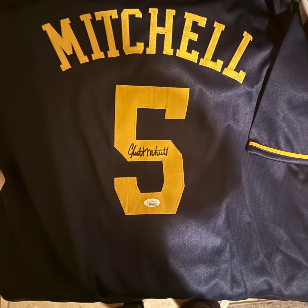 Mitchell Navy and Yellow Jersey